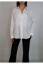 Women's Ecru Heart Embroidered Flaming Cotton Fabric Classic Shirt Yy 101219 - 3