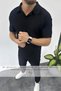 Ribbed Ottoman Premium Fabric Polo Neck Unisex T-Shirt - 3