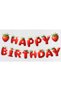 Happy Birthday 15 Piece Strawberry Themed Happy Birthday Banner Banner Birthday Ornament Thick Cardboard - 3