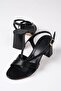 Eloise Black Color Women's Heeled Sandals - 8