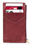 Seth Genuine Leather Coin Zipper Women's Men's Wallet Card Holder Cognac - 2