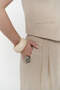 Anka Linen Beige Vest Pants Set - 8