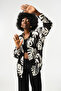 Women's Leaf Patterned Oversize Cut Shirt - 2