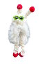 Cream Color Monster Figured Glasses Plush Bagel Buckle - 3