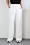 White Lycra Velcro Closure Women's Palazzo Trousers