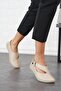 Cesa Yan Rubber Window Genuine Leather Women's Shoes Beige Skin - 5