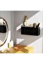 Black Hair Dryer Holder ,wall Mount Hair Tool Organizer For Blow Dryer, Flat Irons, Curling Irons - 4