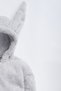X Silk Atlas Girl Boy Baby Gray Plush Rabbit Jumpsuit - 3