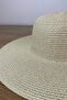 Women's Summer Beige Straw Hat - Wide Brim Beach Sun Protection - 3