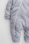 X Silk Atlas Girl Boy Baby Gray Plush Rabbit Jumpsuit - 2