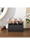 Black Acrylic Makeup Brush Holder – 6 Slots Cosmetic Brushes Organizer For Vanity And Storage - 3