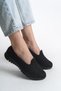 Women's Black Orthopedic Sole Ballerina Casual Shoes Walking Shoes - 2