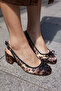 Dorado Women's Leopard Thick Heel Slingback Shoes - 6