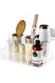 Acrylic Hair Tool Organizer, Blow Dryer Holder With 3 Metal Cups, Bathroom Countertop Storage