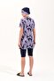 2260_Women's 4-Piece Set Semi-Closed Bonnet Bustier Sea/Pool Hijab Swimsuit - 4