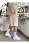 Floral Embroidered Crinkle Linen Shorts Shirt Suit Cream - 5