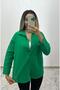 Linen Oversize Shirt Green - 2