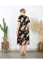 Women's Plus Size Short Sleeve Midi Stretch Dress 24740 - 4