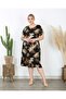 Women's Plus Size Short Sleeve Midi Stretch Dress 24740 - 3