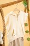 Girl Boy Baby Kids Beige 2-Piece Set Hooded Shorts Cotton Comfortable Trend Fashion Bottom Top Set - 2