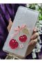 Transparent Phone Case Compatible with Samsung Galaxy A33 Cherry and Bow Pattern - 3