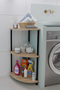 Compact 3 Tier Corner Shelf Modern Multipurpose Shelf Bathroom, Laundry Room Organizer Stylish Corner Unit - 2