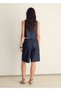 Rinse Wash Denim Crop Blouse - 4