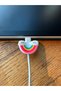 Sevimli Figürlü Slikon Kablo Ucu Koruyucular Typc Lightning Micro Usb