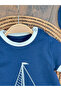 Sail Embroidered Hat and Snap Fastener Bottom Summer Baby Boy Jumpsuit - 5