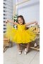 Girl's Daisy Dress with Pearls MNK0585 YELLOW - 3