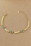 Steel Bracelet - Evil Eye Beaded Barley Model 316L Steel Tarnish-Free Steel Bracelet 17+5cm