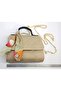 Cream Color Scarf Detail Chain Strap Bag
