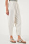 Cotton Relaxed Fit Normal Waist Shrinkable Leg Pants Pants 668Yp5198 - 2