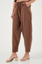 Cotton Relaxed Fit Normal Waist Shrinkable Leg Pants Pants 668Yp5198 - 4