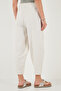 Cotton Relaxed Fit Normal Waist Shrinkable Leg Pants Pants 668Yp5198 - 6