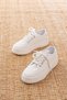 Mıla White Sneaker High Lace-Up Canvas Original Linen Sports Shoes Kotnel - 8