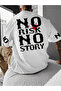 Printed Oversize Crew Neck T-Shirt - White - 2