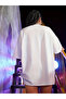 Dressify Women’S Fashion Printed Oversized Crew Neck T-Shirt - White