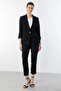 Single Button Double Sleeve Jacket Black - 2