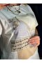 Embroidered Printed Oversize Tshirt - 4