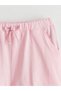 Lcw Kids Pink Elastic Waist Girls' Shorts - 3