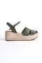 Women's Genuine Leather Soft Sole Wedge Heel Sandals 7259 - 2