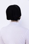 Large Volume Chin and Back-Of-The-Head Clip-On Bonnet Black Practical Non-Slip Comfortable Hijab - 7