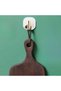 2-Compartment White Cabinet Door Handle Snap Hanger for Office Home Office Kitchen