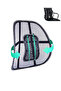 2 Pieces of Car and Office Chair Compatible Lumbar Back Support with Massage, Anti-Sweat Mesh Backrest, Orthopedic Black - 7