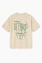Beige Color Oversize Summer Nights Printed Unisex T-Shirt T-Shirt
