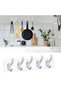 5-Chamber Strong Sticky Transparent Wall Hanger for Office Home Office Bathroom - 5