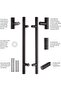60cm L 45cm hole to hole Stainless Steel Push Pull Door Handle/Barn Door Pull Handle/Glass Pulls, Ma - 7