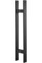 32 Inch Flat Stainless Steel Push Pull Door Handle/Barn Door Pull Handle/Glass Pulls, Matte Black Fi - 2