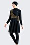 Full Covered 4-Piece Hijab Swimsuit C14037 Black